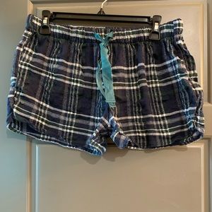 Blue Plaid Sleep Shorts